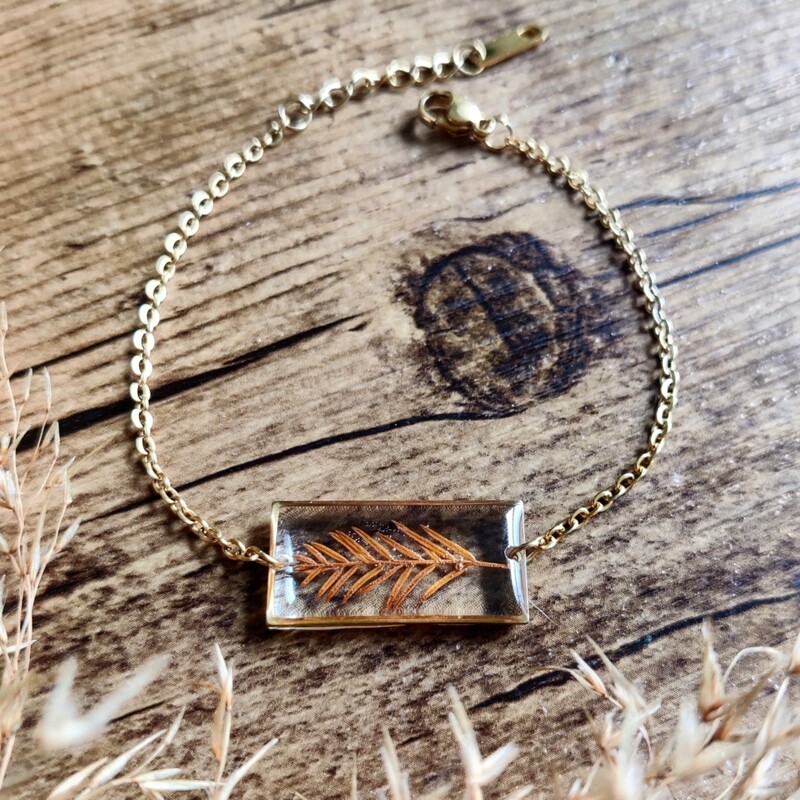 FORREST: armband rechthoekig goud