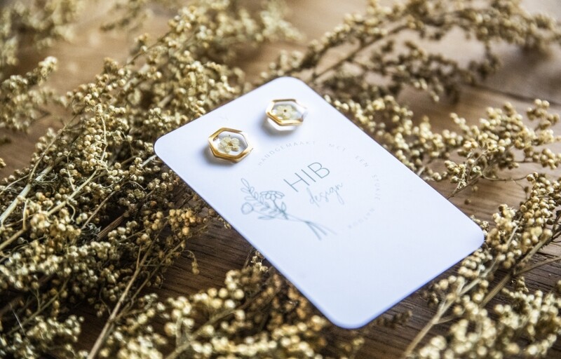Elderflower: studs goud