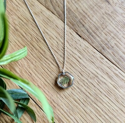 LEAVES: ketting zilver hex