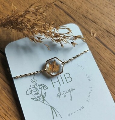 FORREST: armbandje little leaf goud