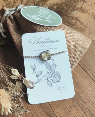 ELDERFLOWER: armband goud hex klein
