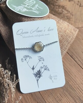 Queen Anne's Lace: armband zilver hex klein