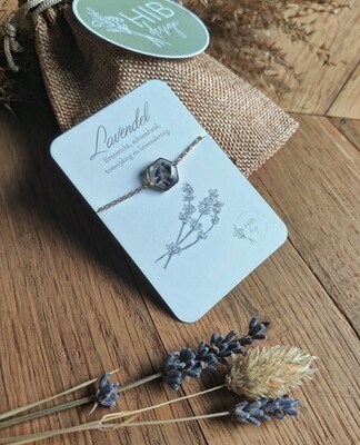 Lavendel: armbandje goud