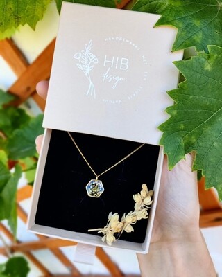 Queen Anne's Lace: ketting goud hex klein