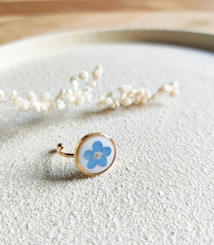 Vergeet me nietje: ring goud
