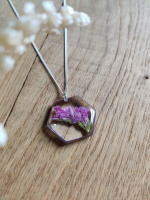 Limonium: ketting hex zilver