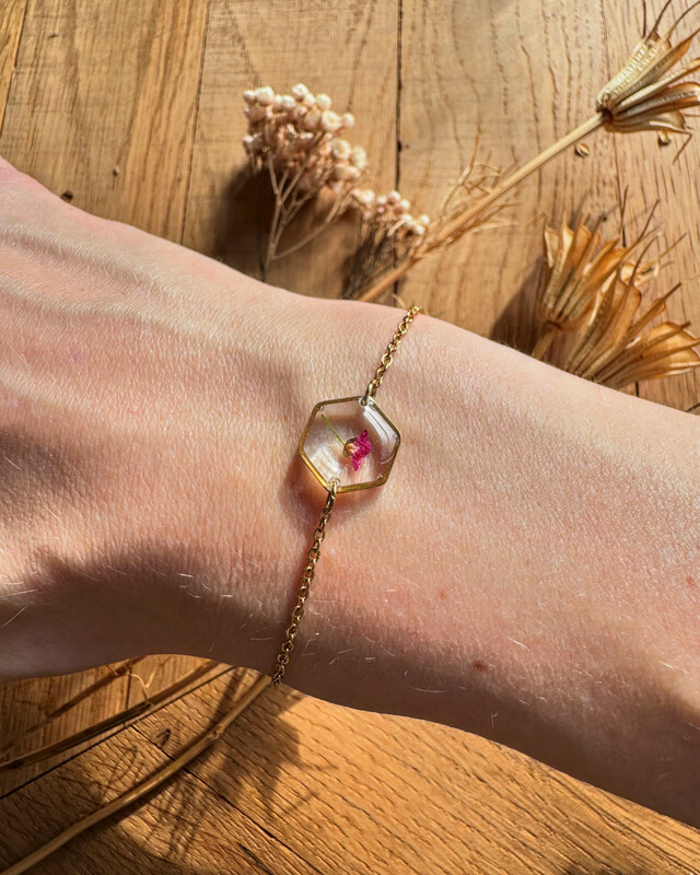 Queen Anne’s Lace: Armband Deep Pink