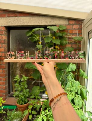 Naamstaander: Roze touch