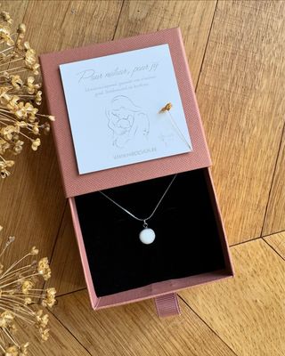 Moedermelk ketting: zilver 10 mm