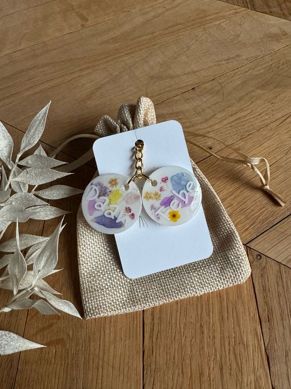 Sleutelhanger wit: 2 Namen