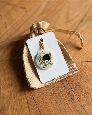 Sleutelhanger wit: gepersonaliseerd