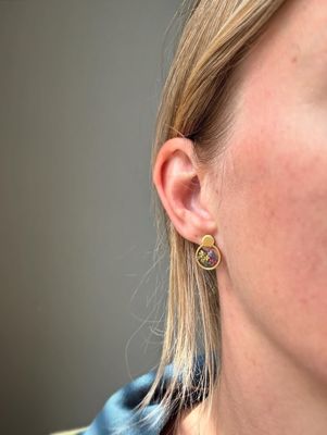 Studs: bloemenveld ( zilver of goud )