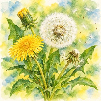 Dandelion, paardebloempluis