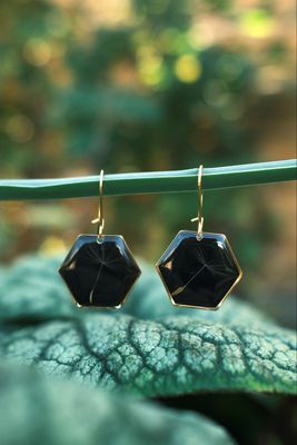 Dandelion: oorbellen hexagon