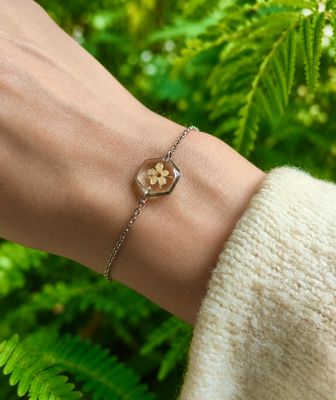 Vlierbloesem: armband hexagon
