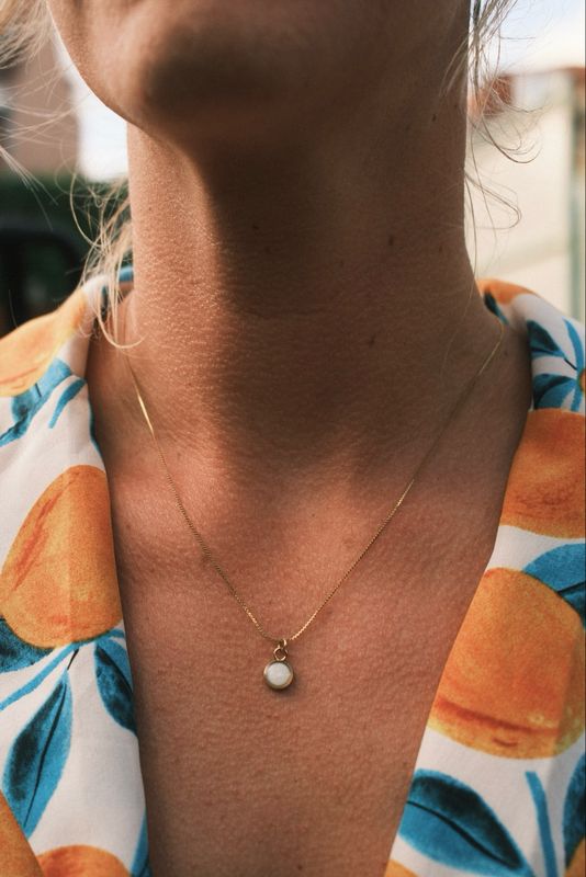 Moedermelk ketting rond: goud 6mm