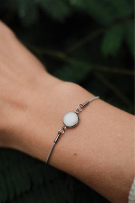 Moedermelk armband: neutraal 10mm
