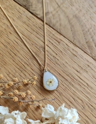 Moedermelk ketting drop: elderflower two sides