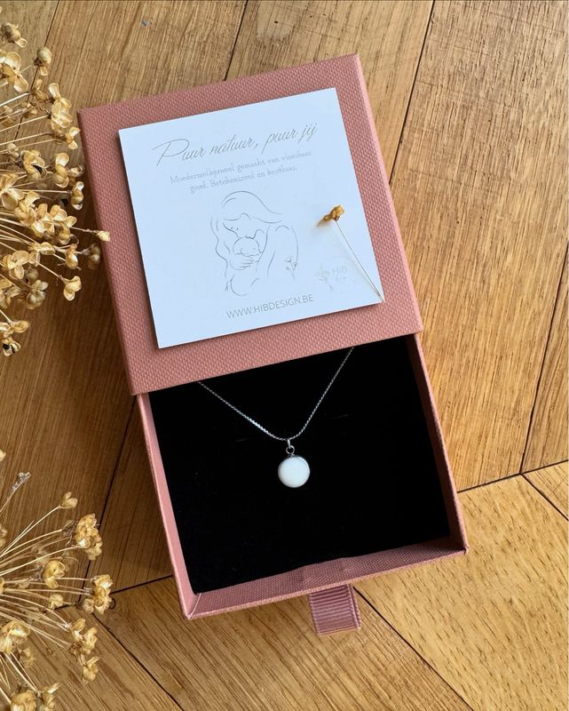 Moedermelk ketting: zilver 10 mm