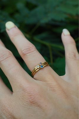 Geboortering: edelsteen 3mm