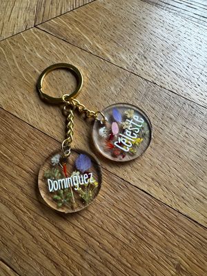 Sleutelhanger doorzichtig: 2 namen