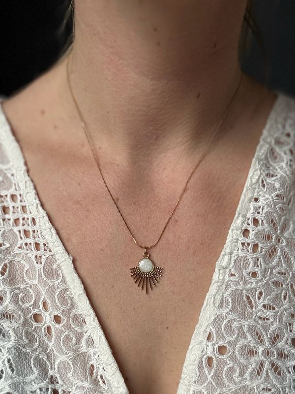 Moedermelk ketting: sunrise goud