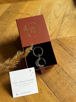 As sleutelhanger: zilver