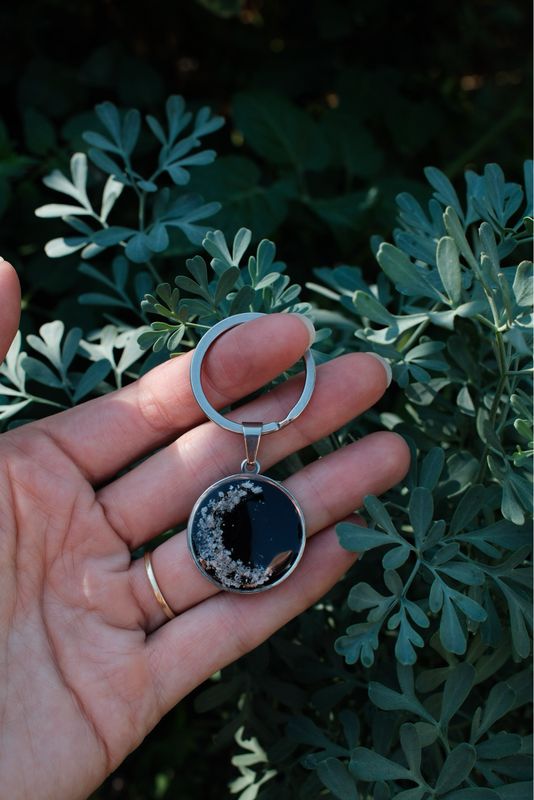 As sleutelhanger: zilver