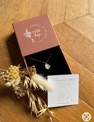 Moedermelk ketting drop: golden flakes