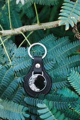 As sleutelhanger: PU-leder zwart