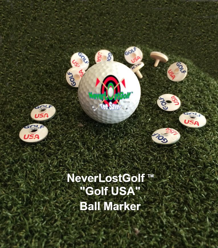 NeverLostGolf ™ Golf USA ball marker