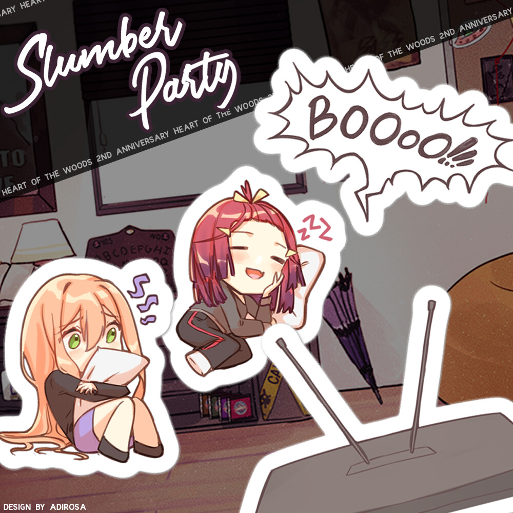 Slumber Party Kiss Cut Sticker Sheet
