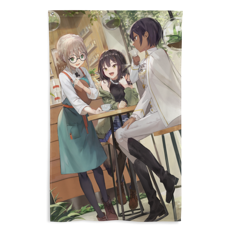 Coffee Shop KV - Please Be Happy Fabric Poster (Pre-order)