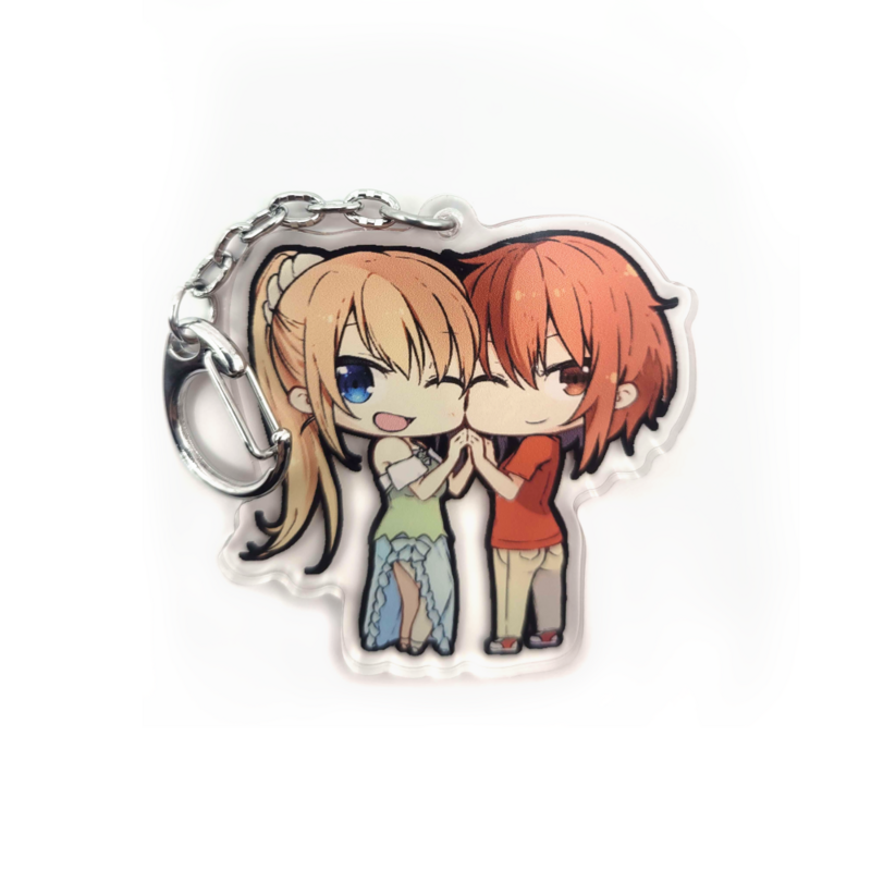 Highway Blossoms Marina/Amber Keychain