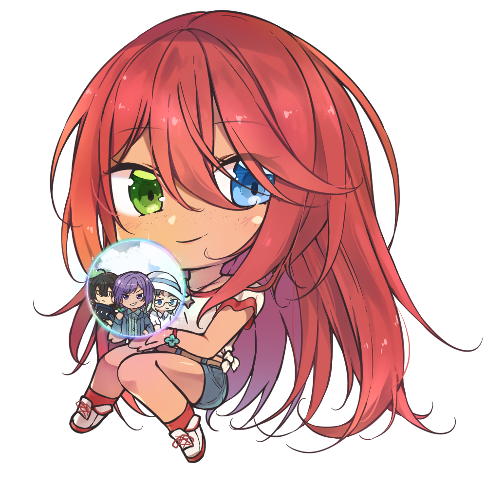 Summer and Friends Keychain