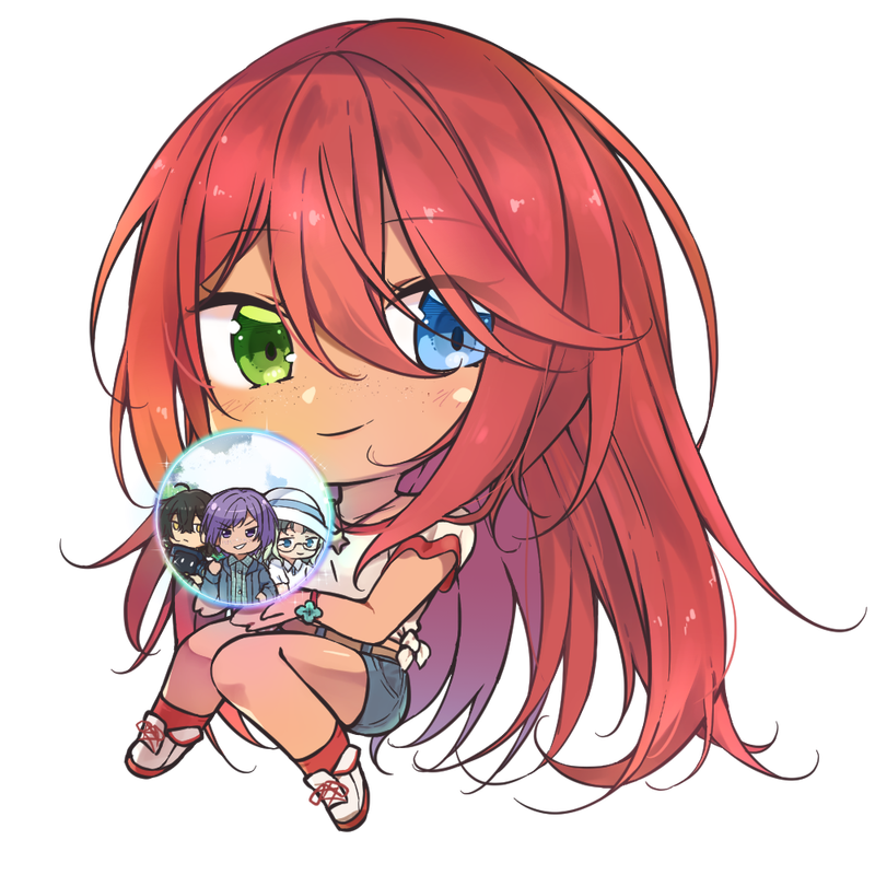 Summer and Friends Keychain
