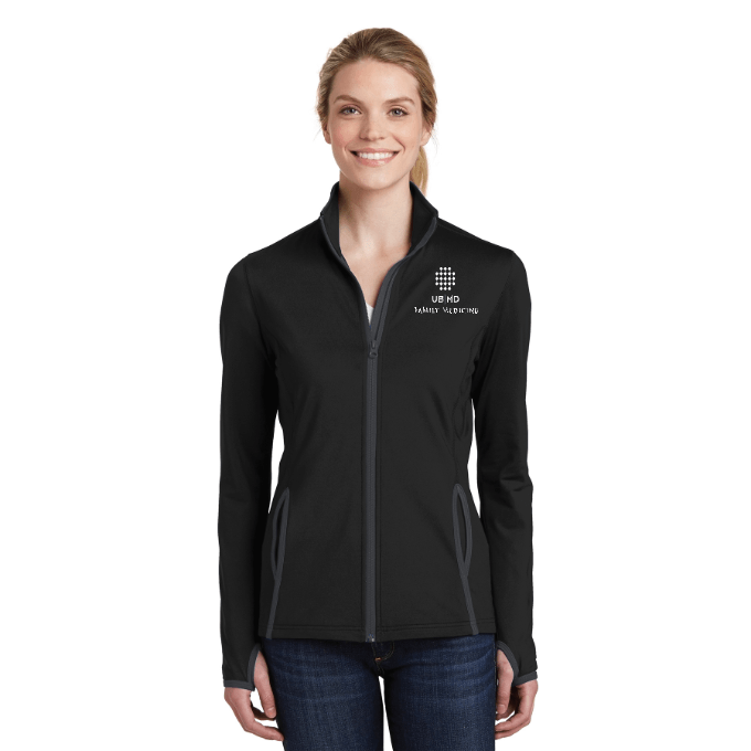 Sport-Tek Ladies Sport-Wick Stretch Contrast Full-Zip Jacket