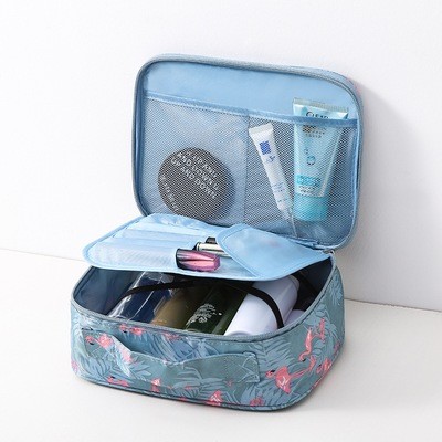 Blue Flamingo Cosmetic Travel Bag