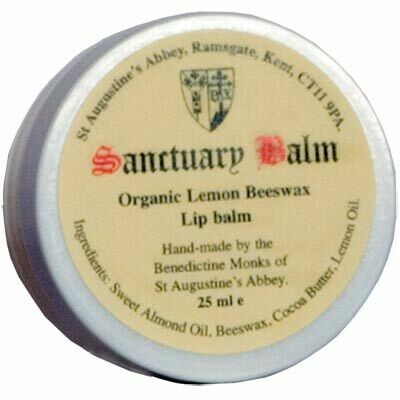 25ml Sanctuary Organic Lemon Beeswax Lip Balm