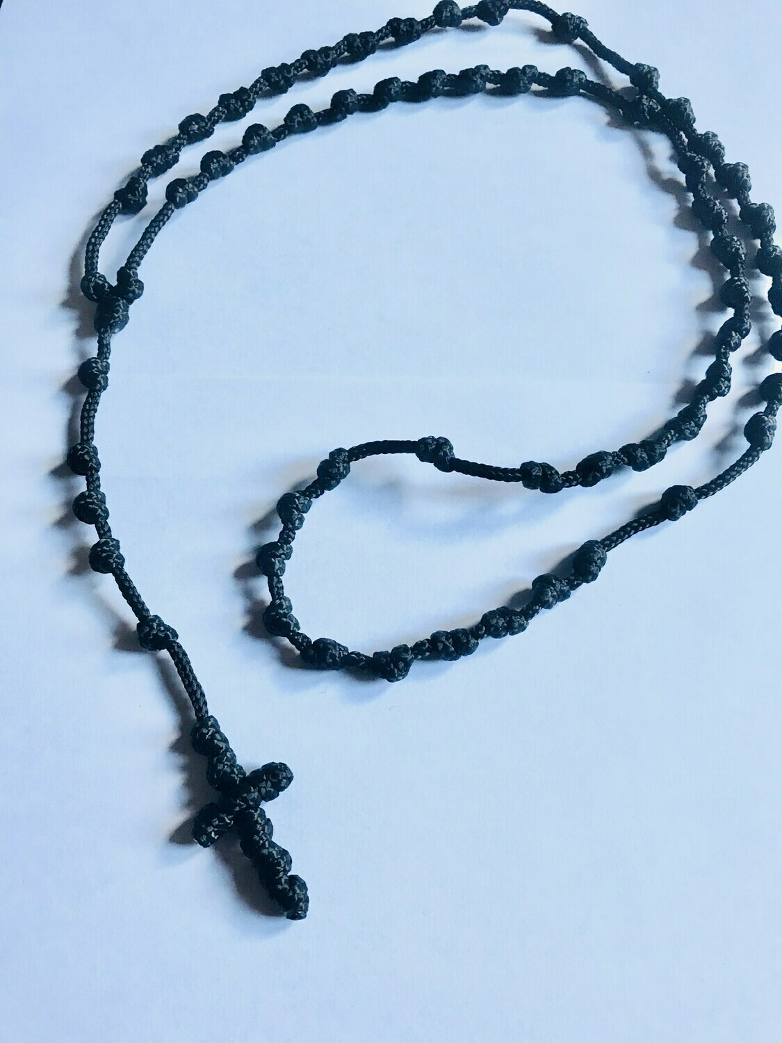 NEW! Monkmade cord CHILWORTH ROSARY BEADS black