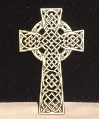 Celtic Cross. Silver finish.