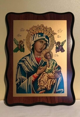 Our Lady of Perpetual Succour - laminated wooden picture