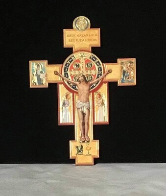 St Benedict - wooden painted cross