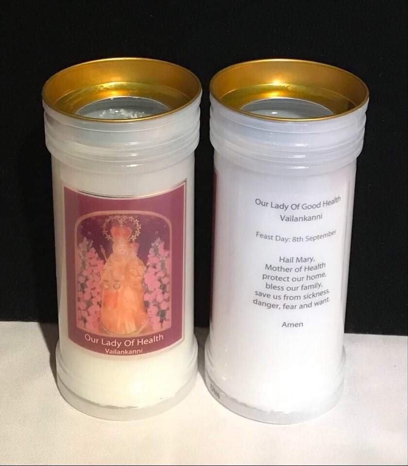 Our Lady of Health pillar candle