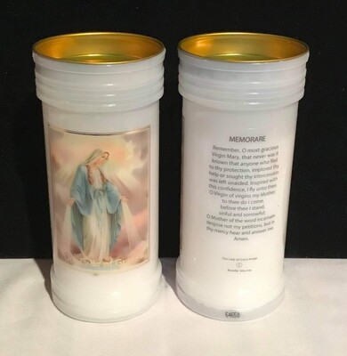 Our Lady of Grace pillar candle
