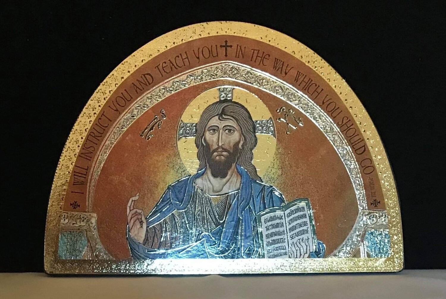 Teaching Christ wooden plaque