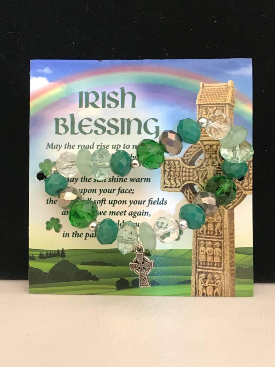 'Irish blessing' glass bracelet