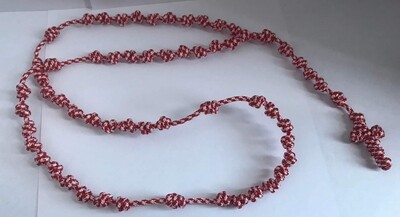 CHILWORTH ROSARY BEADS - SMALL/red and white
