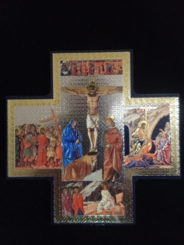 Crucifixion Icon Cross in wood