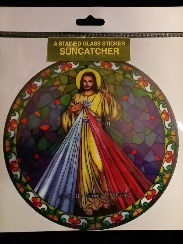 Divine Mercy Sun Catcher, inspired by Tiffany